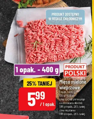 Mięso mielone wieprzowe promocja w POLOmarket