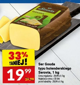 Ser Gouda typu holenderskiego Serovia promocja w Twój Market