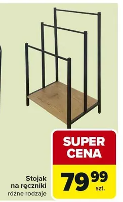 Stojak na ręczniki różne rodzaje Carrefour promocja w Carrefour