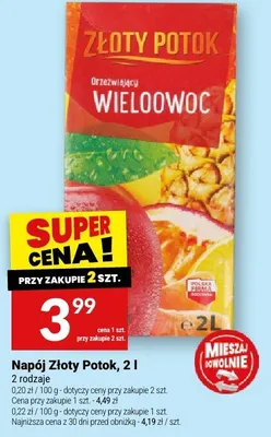 Napój Złoty Potok promocja w Twój Market