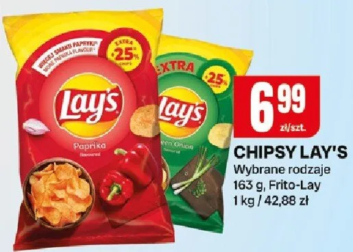 Chipsy Lay's wybrane rodzaje promocja w Chorten