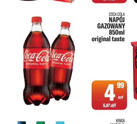 Napój gazowany original taste Coca-Cola promocja w Tomi Markt