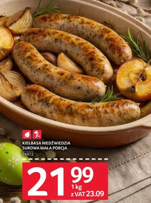 Kiełbasa niedźwiedzia surowa mała porcja promocja w Selgros