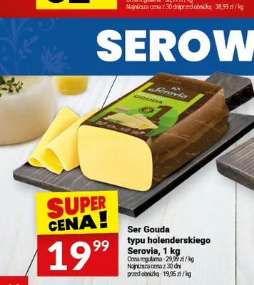 Ser Gouda typu holenderskiego Serovia promocja w Twój Market