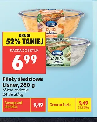 Filety śledziowe Lisner Kurki promocja w Biedronka