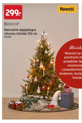 Naturalnie wyglądająca sztuczna choinka 150 cm Ekvip promocja w Jula