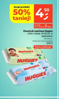 Chusteczki nawilżane Huggies promocja w Dealz