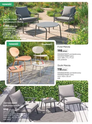 Zestaw mebli balkonowych Roma promocja w Castorama