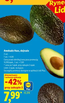 Awokado Hass dojrzałe promocja w Lidl