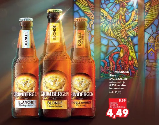 Piwo Grimbergen Blonde 5,5% alk. promocja w Kaufland