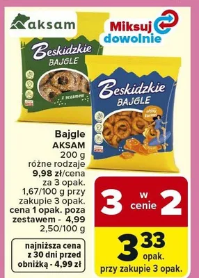 Bajgle różne rodzaje promocja w Carrefour Market