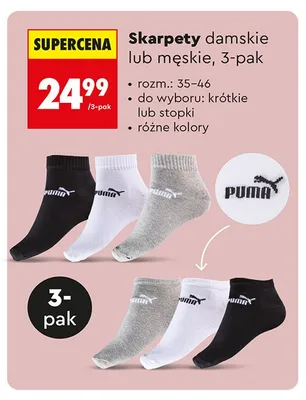 Skarpety męskie Puma 3-pak promocja w Biedronka