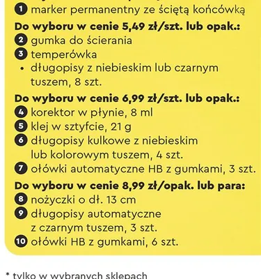 Długopisy z niebieskim lub czarnym tuszem promocja w Biedronka