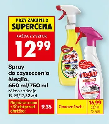 Spray do czyszczenia, różne rodzaje promocja w Biedronka