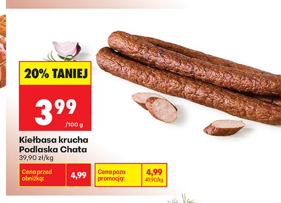 Kiełbasa krucha Podlaska Chata promocja w Biedronka