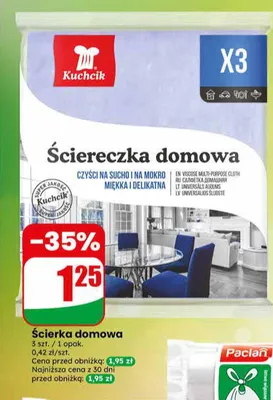 Ścierka domowa Kuchcik 3-pak promocja w Dino