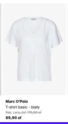 T-shirt Marc O'Polo basic biały promocja w Lounge by Zalando