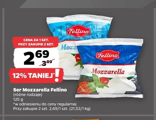 Ser Mozzarella Fellino promocja w Netto