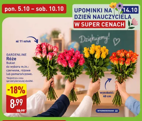 Róże bukiet Gardenline promocja w Aldi