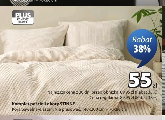 Komplet pościeli z kory Stinne 140x200 cm promocja w Jysk