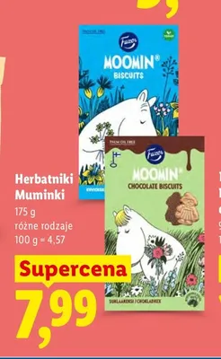 Herbatniki Muminki czekoladowe promocja w Lidl