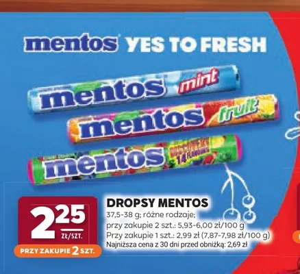 Dropsy Mentos promocja w Stokrotka