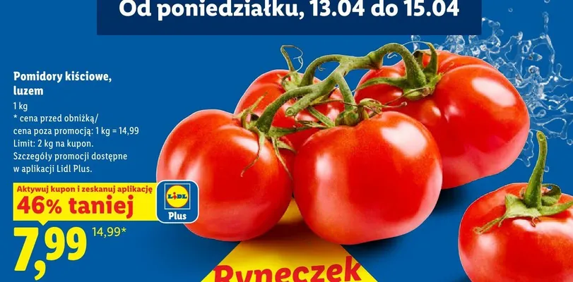 Pomidory kiściowe, luzem promocja w Lidl