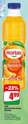 Sok pomarańczowy Hortex promocja w Dino