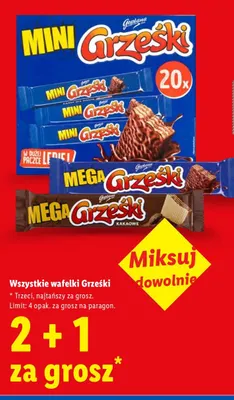 Wafelek Mega Grześki kakaowe promocja w Lidl