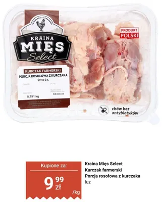 Kurczak farmerski porcja rosołowa z kurczaka Kraina Mięs Select luz promocja w Biedronka