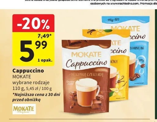 Cappuccino Mokate Śmietankowe promocja w Intermarche
