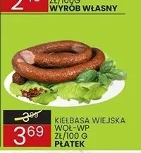 Kiełbasa wiejska woł-wp Płatek promocja w Wafelek