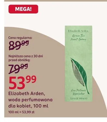 Woda perfumowana dla kobiet Green Tea promocja w Rossmann