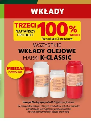 Wkłady olejowe K-Classic promocja w Kaufland