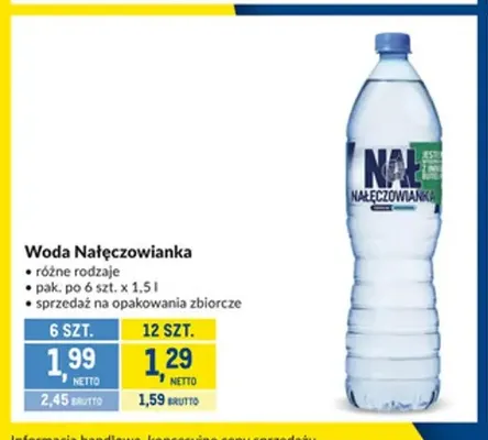 Woda Nałęczowianka promocja w Makro