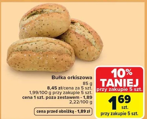 Bułka orkiszowa promocja w Carrefour Market