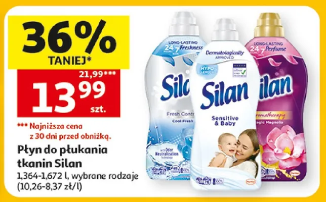 Płyn do płukania tkanin Silan promocja w Auchan