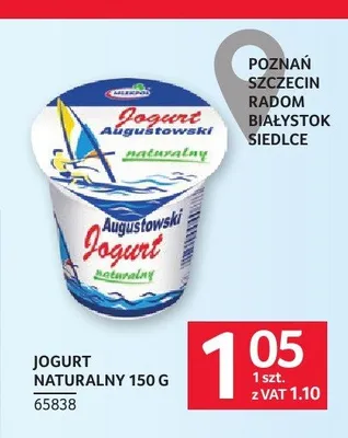 Jogurt naturalny Augustowski Mlekpol promocja w Selgros