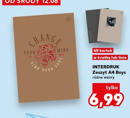 Zeszyt A4 Boys Interdruk w linie promocja w Kaufland