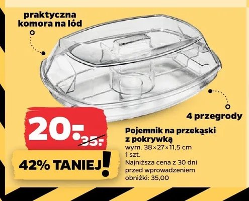 Pojemnik na przekąski z pokrywką promocja w Netto