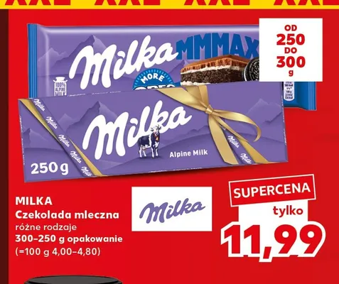 Czekolada mleczna Milka Alpine Milk promocja w Kaufland
