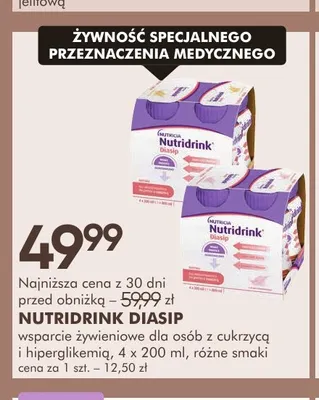 Nutridrink Diasip 4-pak promocja w Super-Pharm