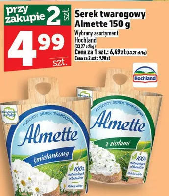 Serek twarogowy Almette 150g promocja w TOPAZ