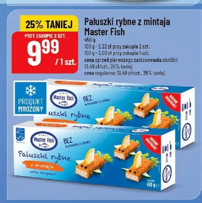 Paluszki rybne z mintaja Master Fish promocja w POLOmarket