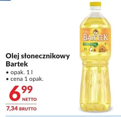 Olej słonecznikowy Bartek promocja w Makro