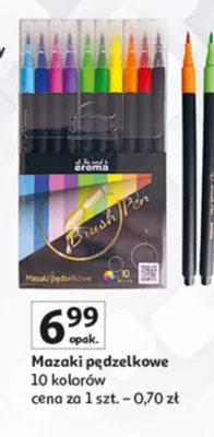 Mazaki pędzelkowe 10 kolorów promocja w Auchan