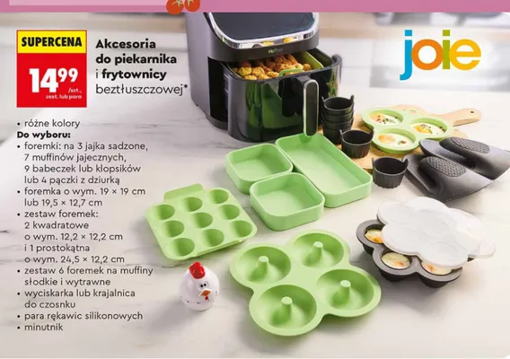Akcesoria do piekarnika i frytownicy beztłuszczowej, różne rodzaje promocja w Biedronka