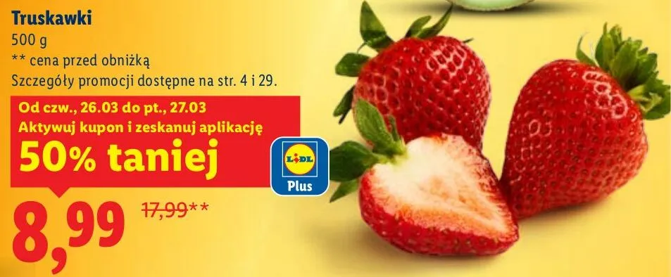 Truskawki, 500 g promocja w Lidl