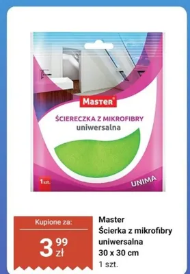 Ścierka z mikrofibry uniwersalna 30 x 30 cm promocja w Dino