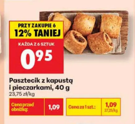 Pasztecik z kapustą i pieczarkami promocja w Biedronka